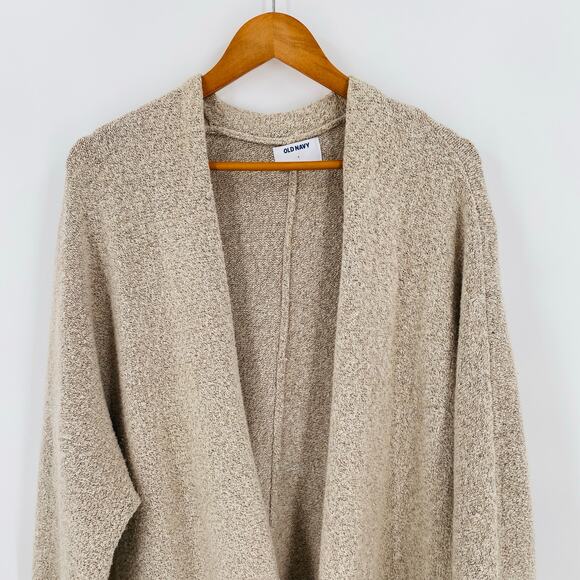 Tan heather long cardigan sweater Old Navy womens size large - Picture 10 of 12